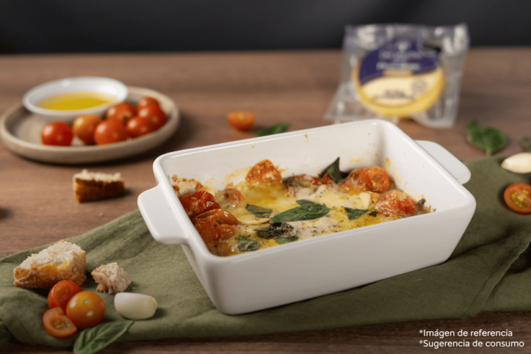 Provolone al horno con tomates